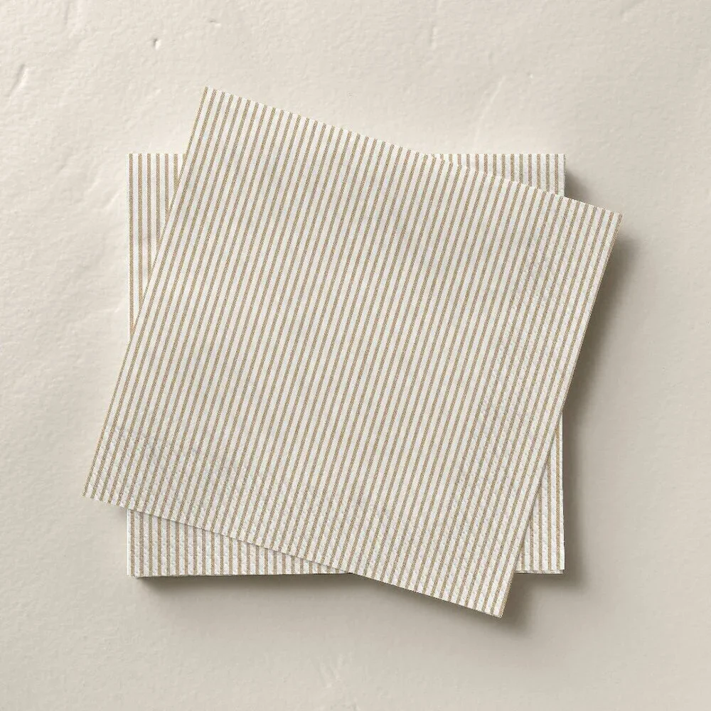 Hearth & Hand‎ Magnolia 4pc Textured Stripe Table Runner & Paper Napkin Set 2023